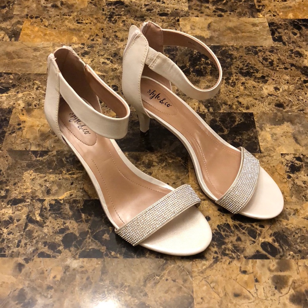 Style & Co 2 Piece Evening Sandals, Size 7.5